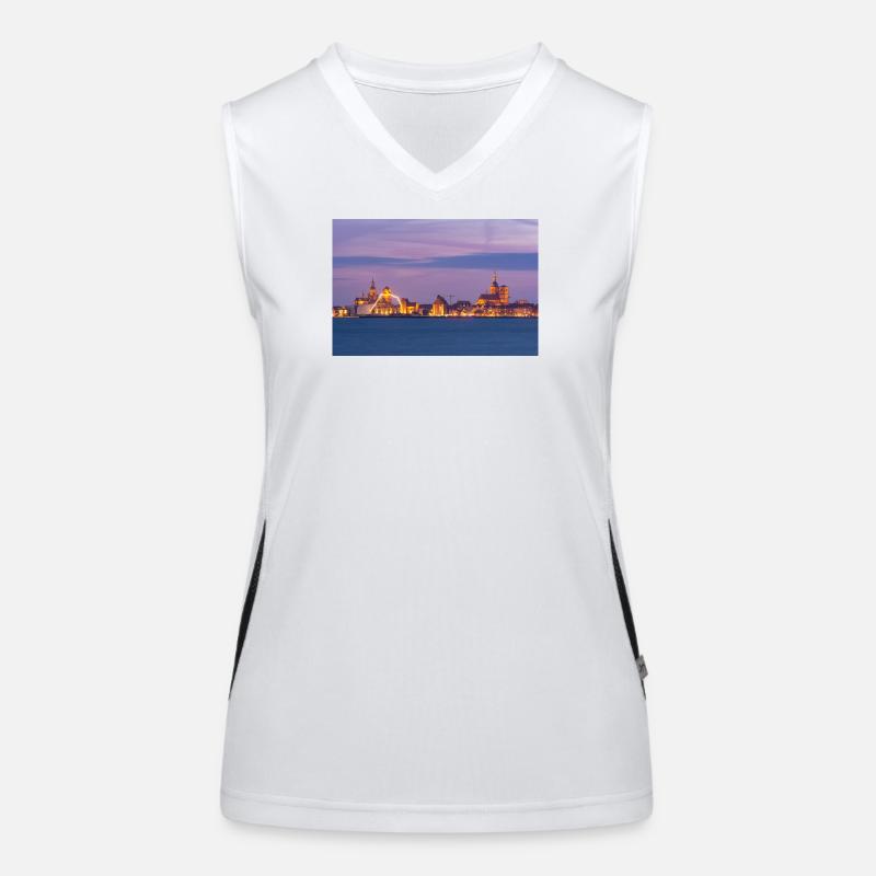 Stralsund in the evening Women's Functional Contrast Tank Top