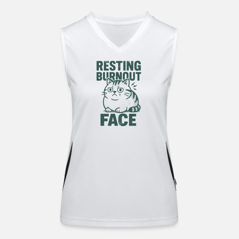 Resting Burnout Face | Sarcasm Women's Functional Contrast Tank Top