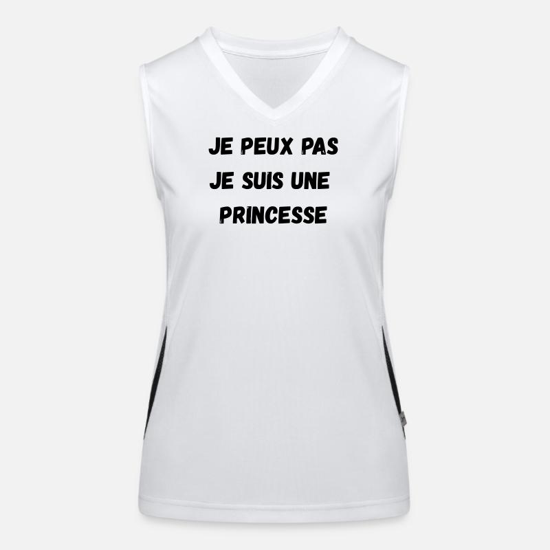 Ich kann nicht, ich bin eine PRINZESSIN Funktionelles Kontrast-Tank Top für Frauen