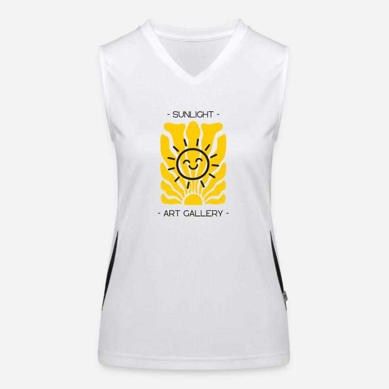 SunLight - Women's Functional Contrast Tank Top - white/black