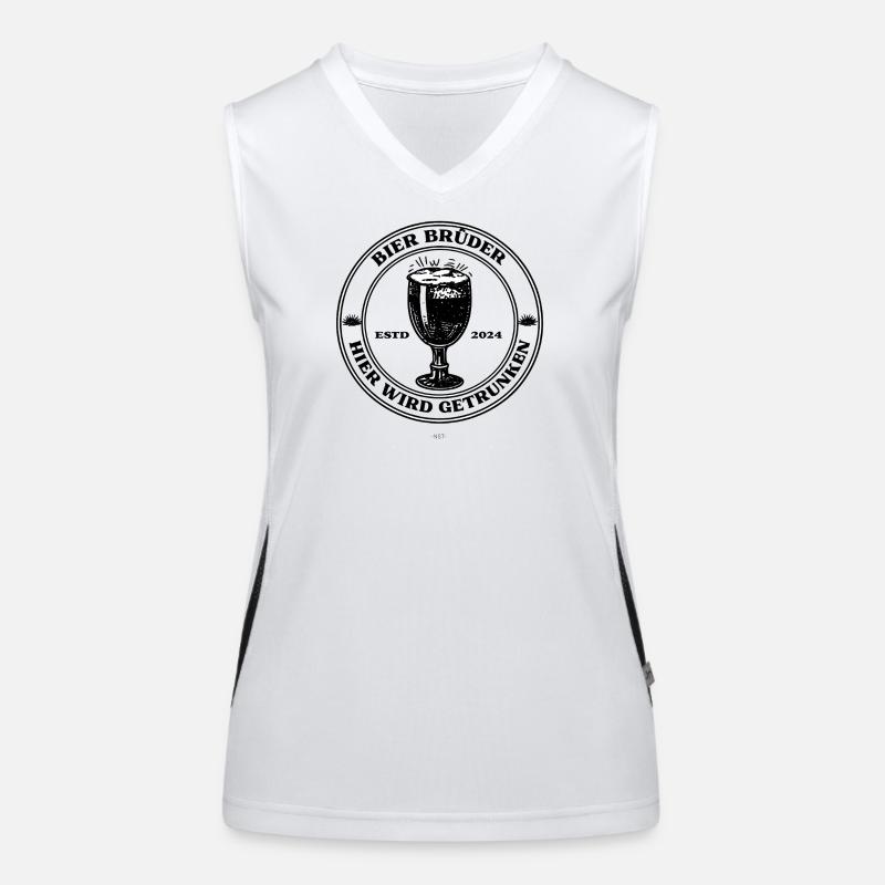BierBrüder. This is where people drink. Women's Functional Contrast Tank Top