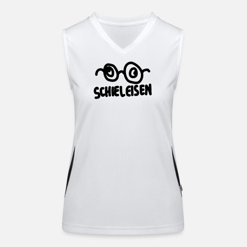 Glasses Squint Saying Women's Functional Contrast Tank Top