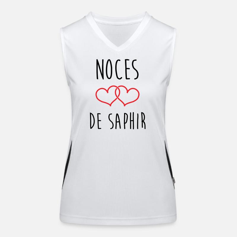 Noces de Saphir 16 ans de mariage Débardeur respirant contrasté Femme