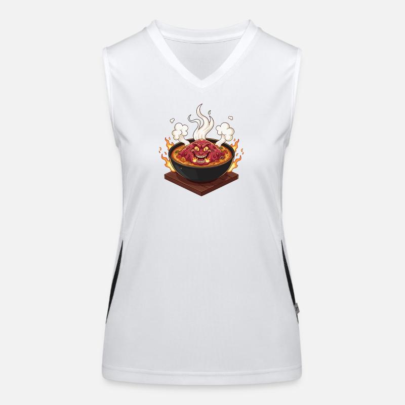 Scharfer Dämon Topf Funktionelles Kontrast-Tank Top für Frauen