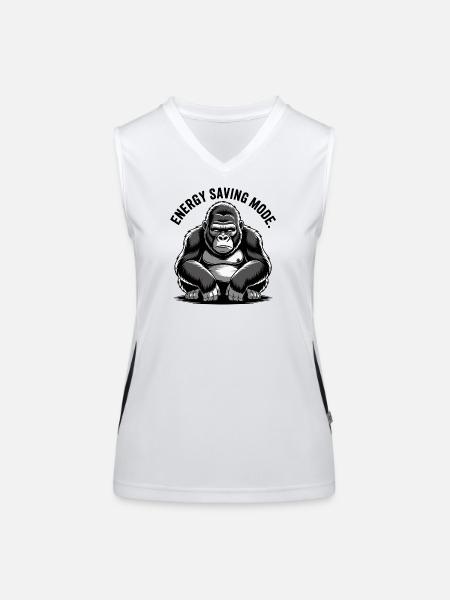 Gorilla Energy Saving Mode - Women's Functional Contrast Tank Top - white/black - Front