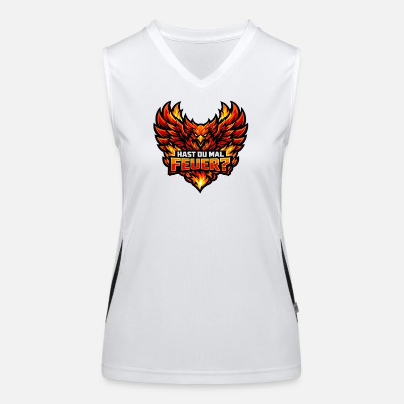 Hast du Mal Feuer Phönix - Makaberer Spruch Funktionelles Kontrast-Tank Top für Frauen