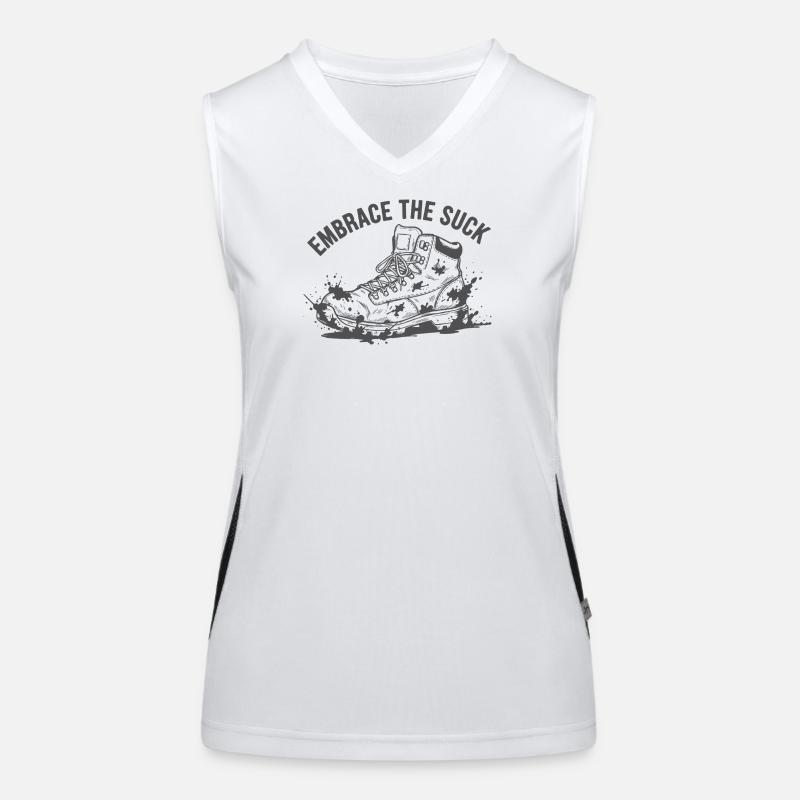 Umarme den Suck Sneaker Splash Funktionelles Kontrast-Tank Top für Frauen
