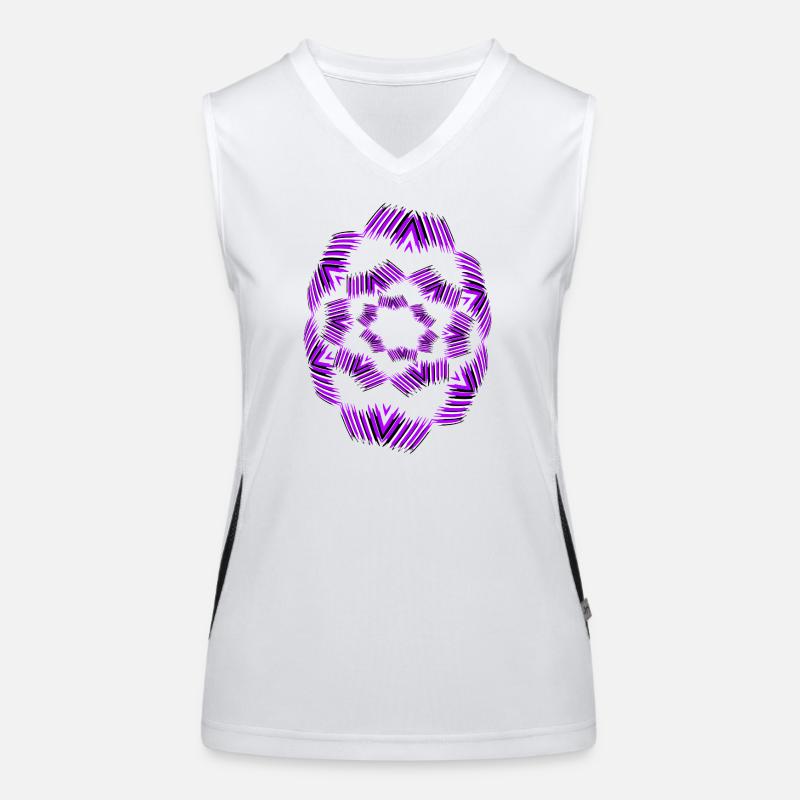 Lila Stern-Mandala Muster Funktionelles Kontrast-Tank Top für Frauen