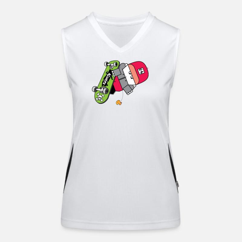 Graphique néon Skate Panda Débardeur respirant contrasté Femme