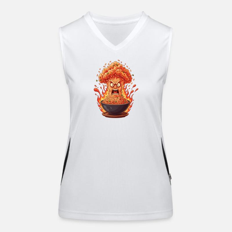 Wutbowl Burning Rice Dish Women's Functional Contrast Tank Top