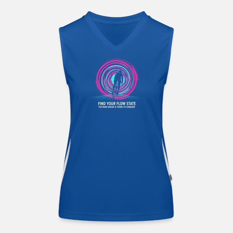 Flow State Radfahrer-Neon-Route Funktionelles Kontrast-Tank Top für Frauen