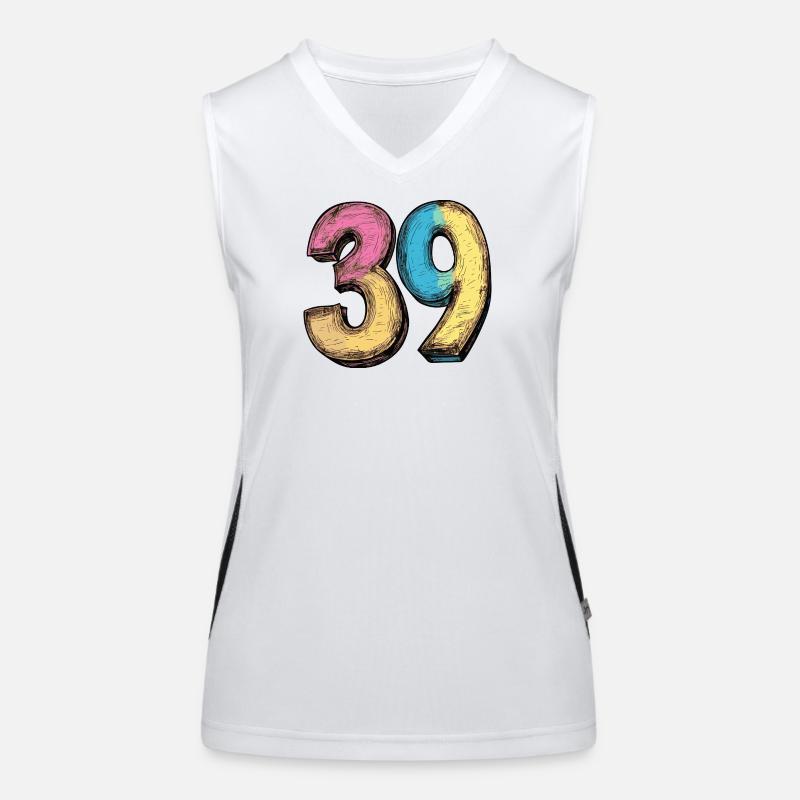 39 Zahl Bunt Funktionelles Kontrast-Tank Top für Frauen