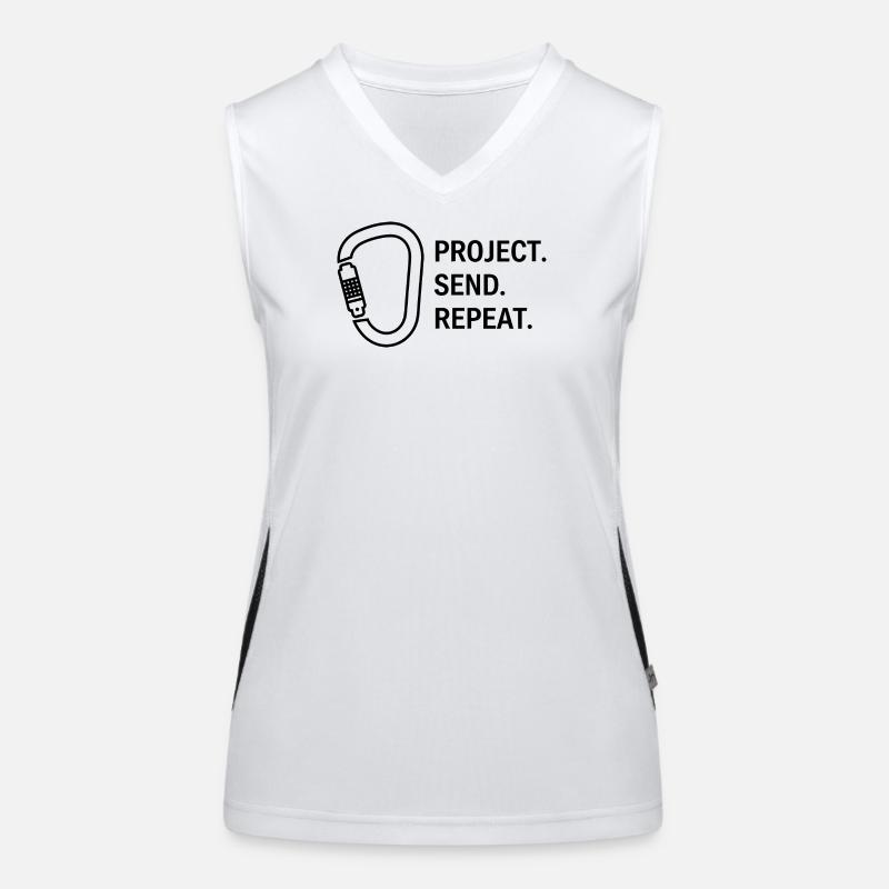 Der Zyklus des Kletterers Funktionelles Kontrast-Tank Top für Frauen