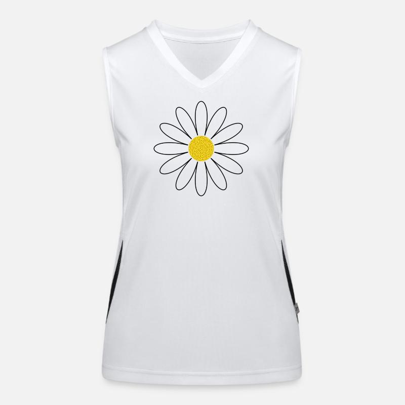 Fleur de marguerite Débardeur respirant contrasté Femme