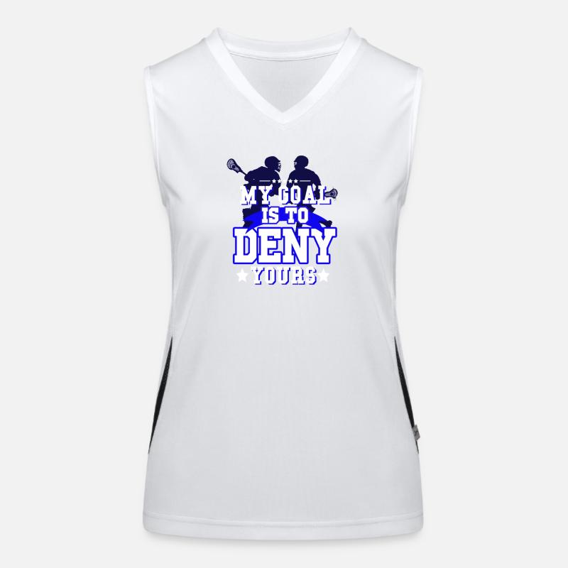 Mon objectif est de refuser votre conception de lacrosse Débardeur respirant contrasté Femme