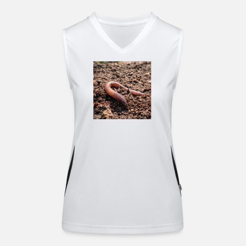 Earthworms in soil Women's Functional Contrast Tank Top