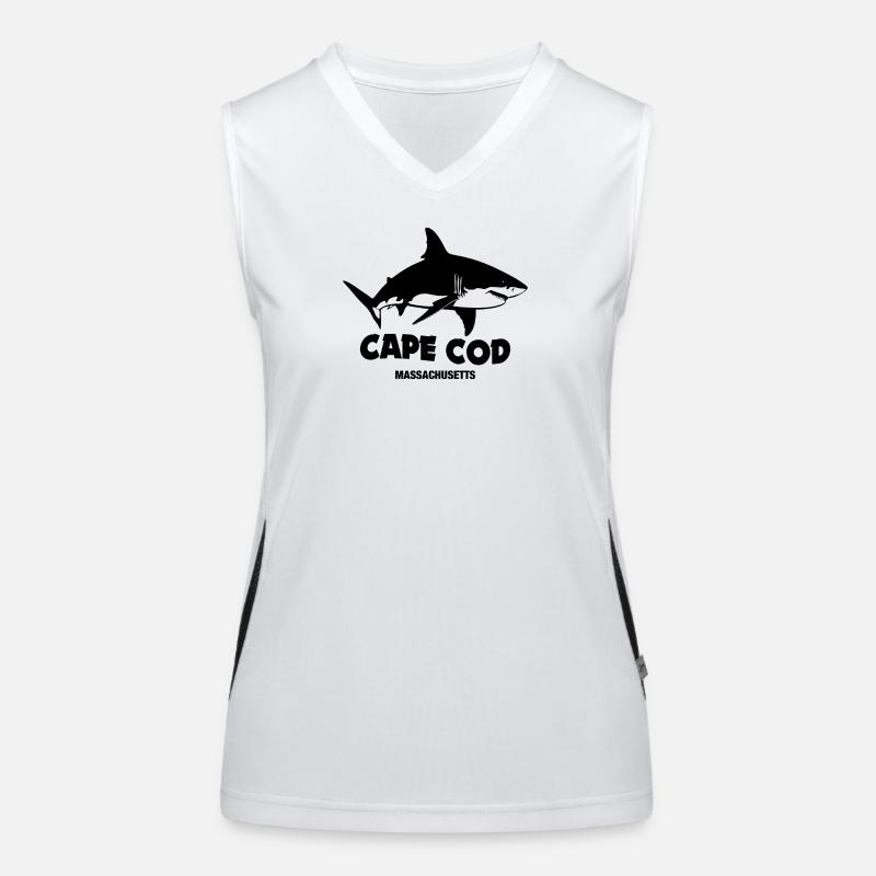 Cape Cod - grands requins blancs Débardeur respirant contrasté Femme