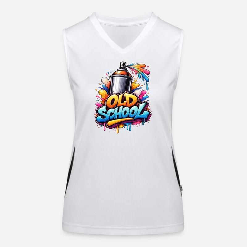 Old School Graffiti Spray Burst Women's Functional Contrast Tank Top