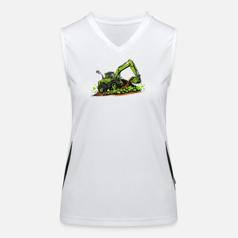 St. Patricks Day Bagger-Konstruktion Funktionelles Kontrast-Tank Top für Frauen