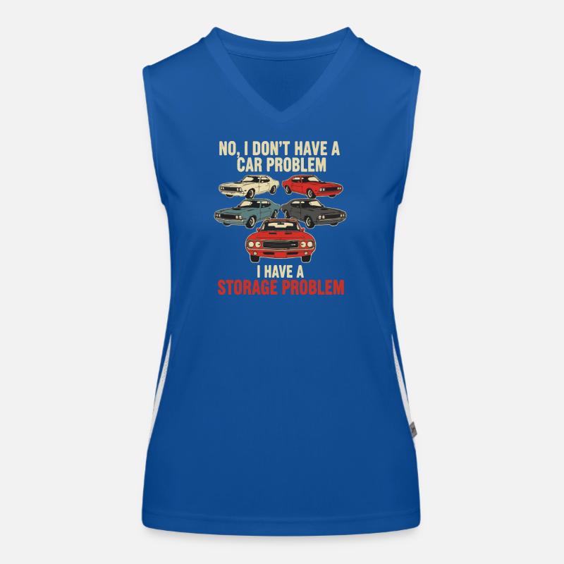 Storage Problem Car Meme Tee Funktionelles Kontrast-Tank Top für Frauen