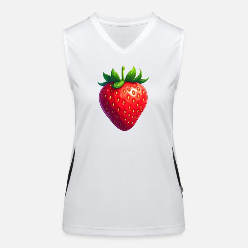 Fraise Débardeur respirant contrasté Femme
