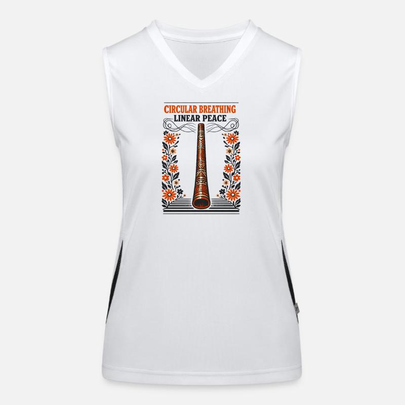 Circular breathing, inner peace | Didgeridoo Women's Functional Contrast Tank Top
