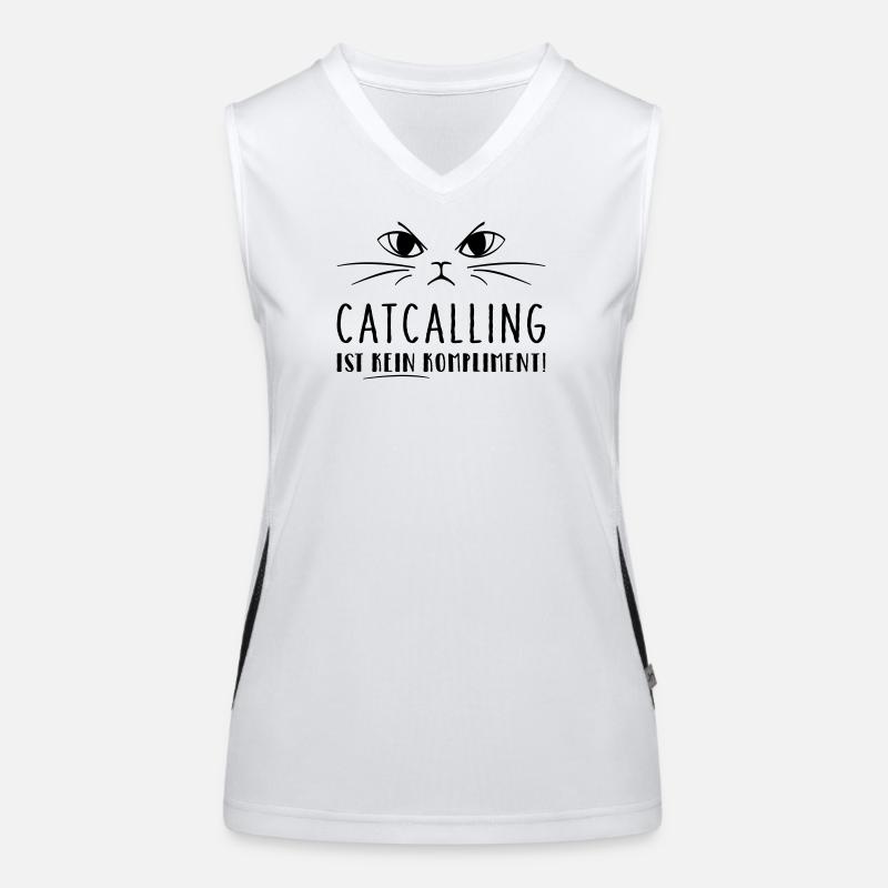 Catcalling ist kein Kompliment! Funktionelles Kontrast-Tank Top für Frauen