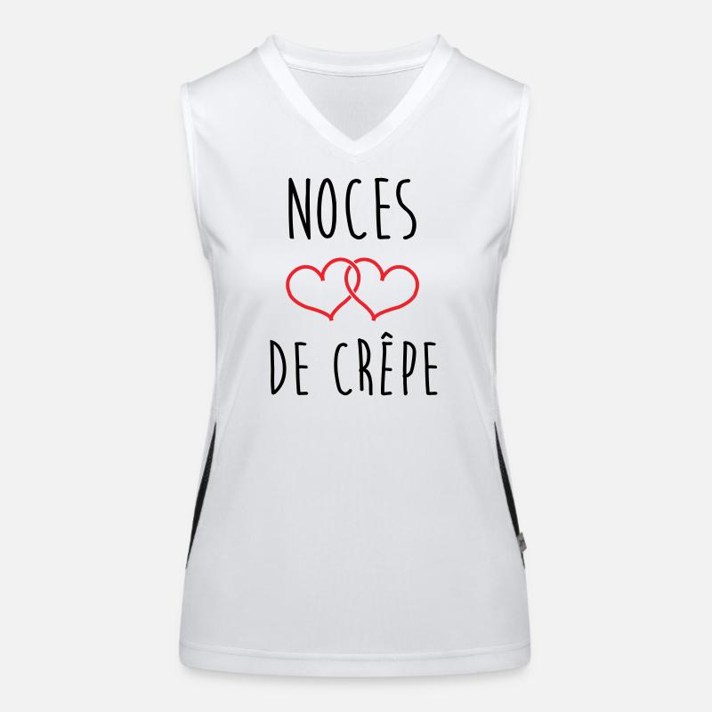 noces de crêpe 39 ans de mariage Débardeur respirant contrasté Femme