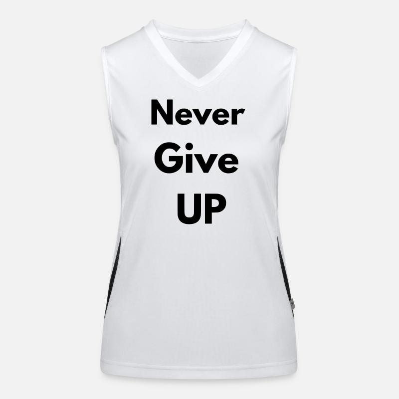 never give up Women's Functional Contrast Tank Top