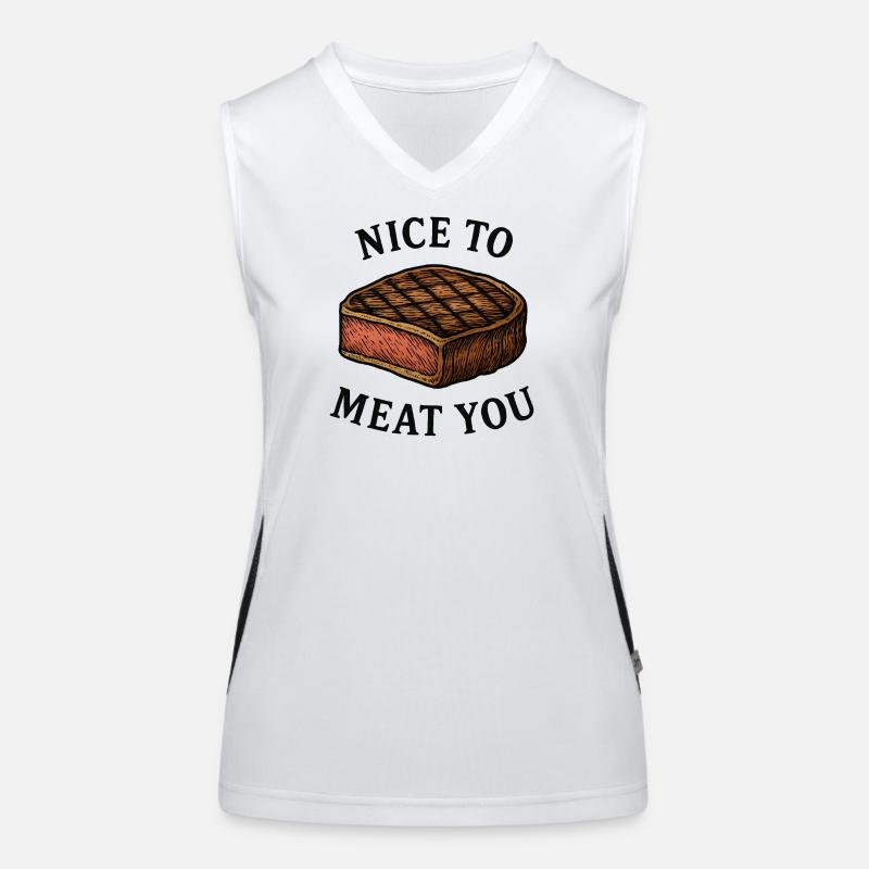 Graphique gentil à la viande de Steak Débardeur respirant contrasté Femme