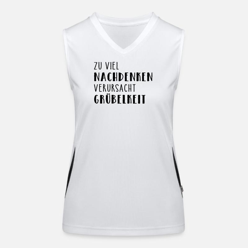 Brooding - Women's Functional Contrast Tank Top - white/black