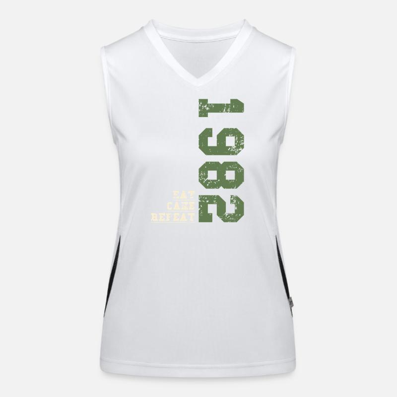 Geburtstag 1982 Geboren 1982 Geburtstag 1982 Funktionelles Kontrast-Tank Top für Frauen