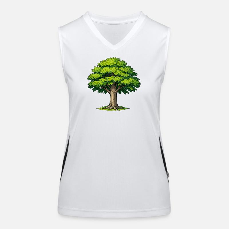 Arbre au feuillage luxuriant Débardeur respirant contrasté Femme