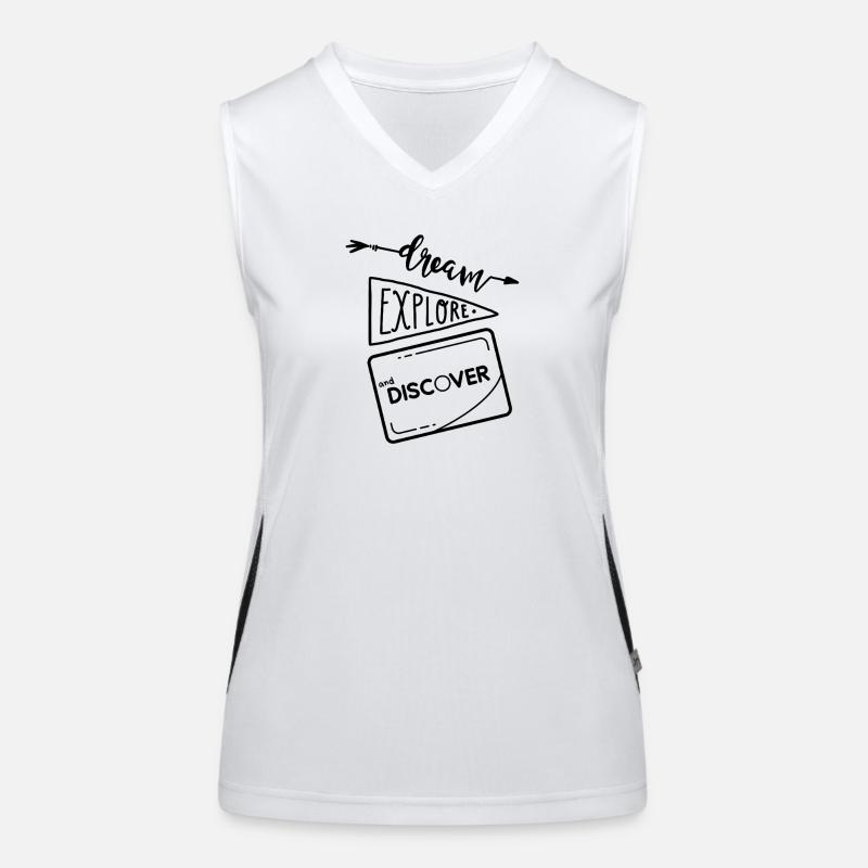 Dream, Explore and Discover 2 Women's Functional Contrast Tank Top