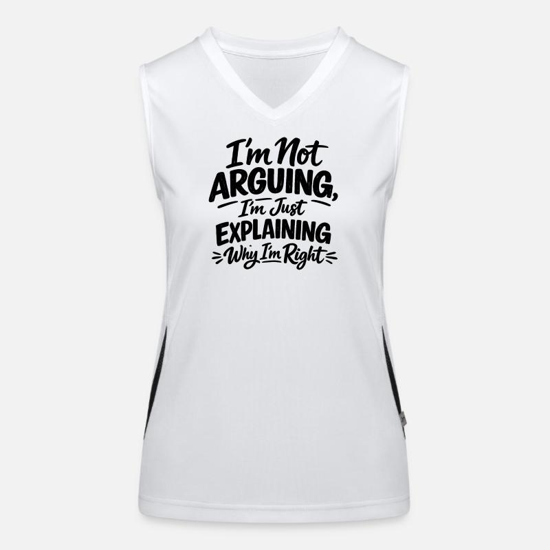 Ich diskutiere nicht ich habe Recht Statement Funktionelles Kontrast-Tank Top für Frauen