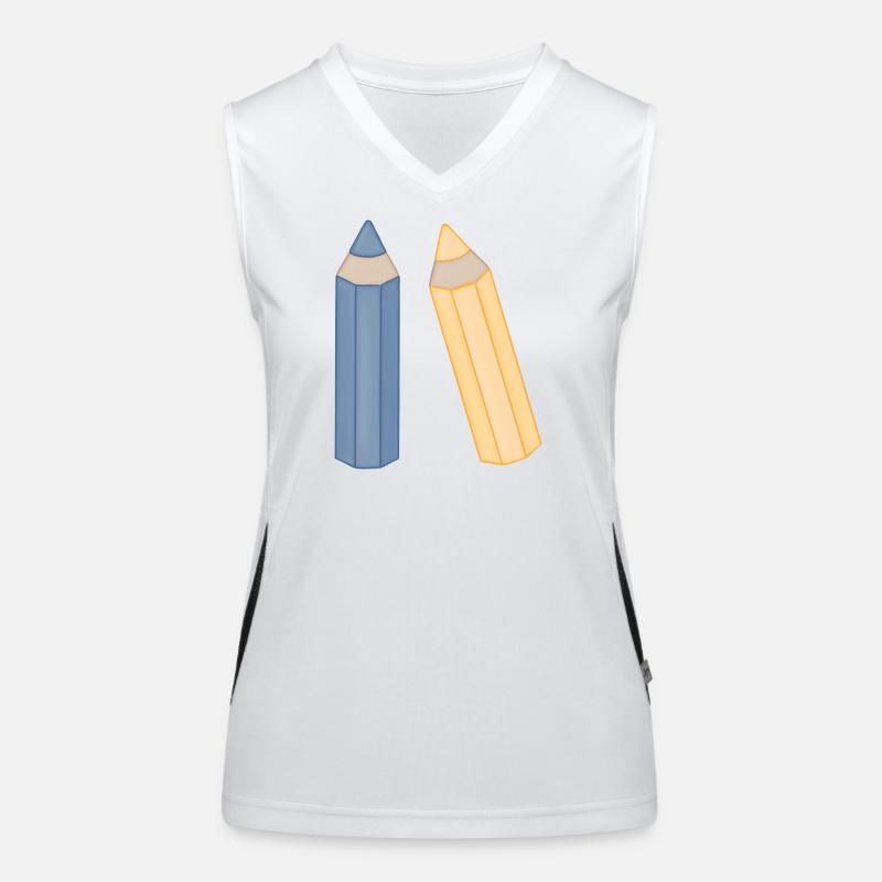 Illustration Duo de crayons de couleur Crayons de couleur Débardeur respirant contrasté Femme