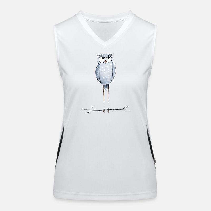 süße Eule Funktionelles Kontrast-Tank Top für Frauen