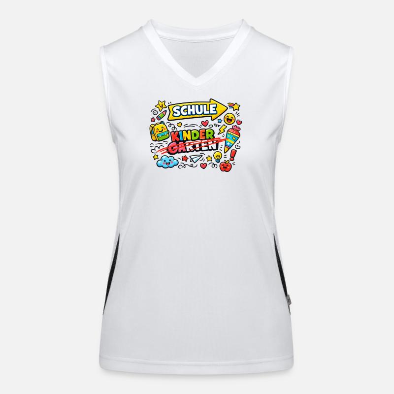 Schulkind Graffiti Stil Funktionelles Kontrast-Tank Top für Frauen