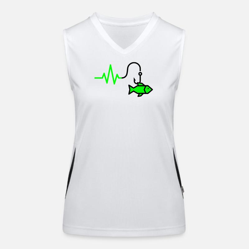 Heartbeat Fish Hook Women's Functional Contrast Tank Top