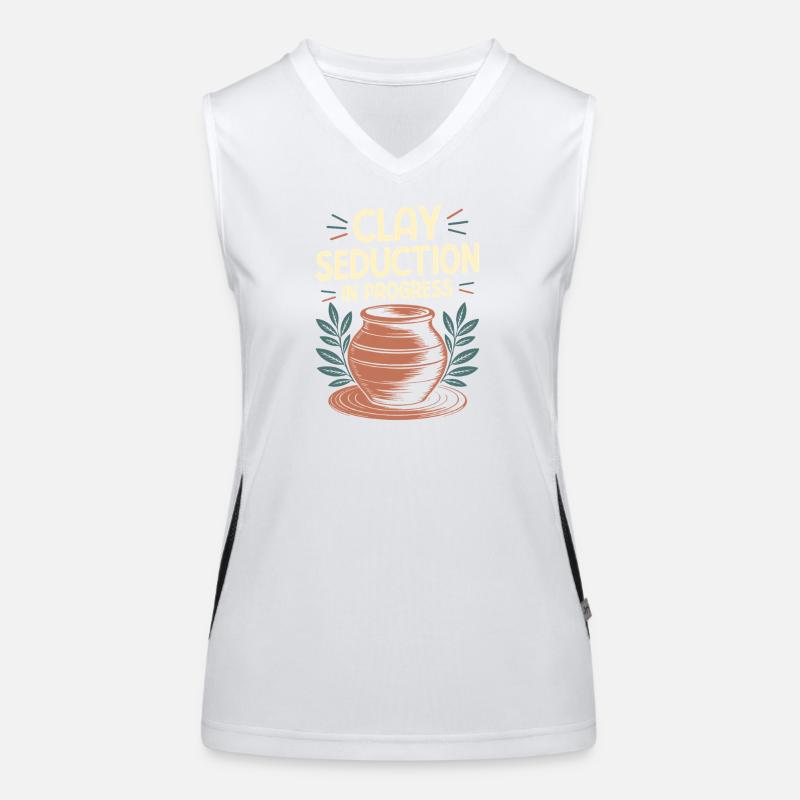 Gifts For Pottery Makers Clay Seduction Progress Funktionelles Kontrast-Tank Top für Frauen