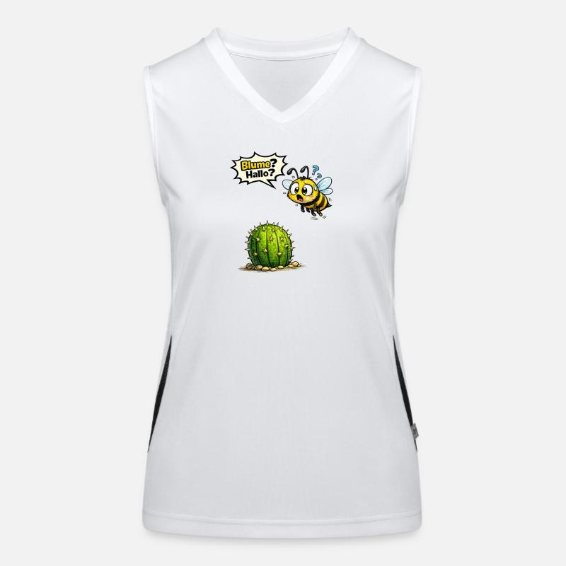 Funny Bee Saying Gift Motif Women's Functional Contrast Tank Top