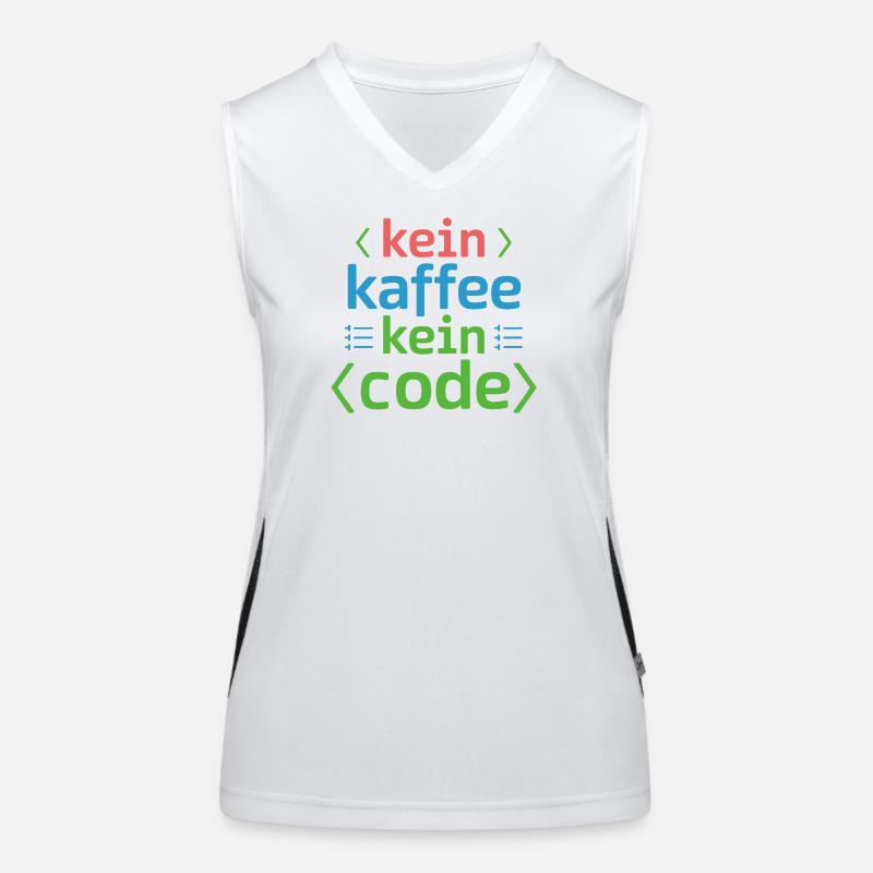 Kein Kaffee Kein Code Programmierer Informatiker Funktionelles Kontrast-Tank Top für Frauen