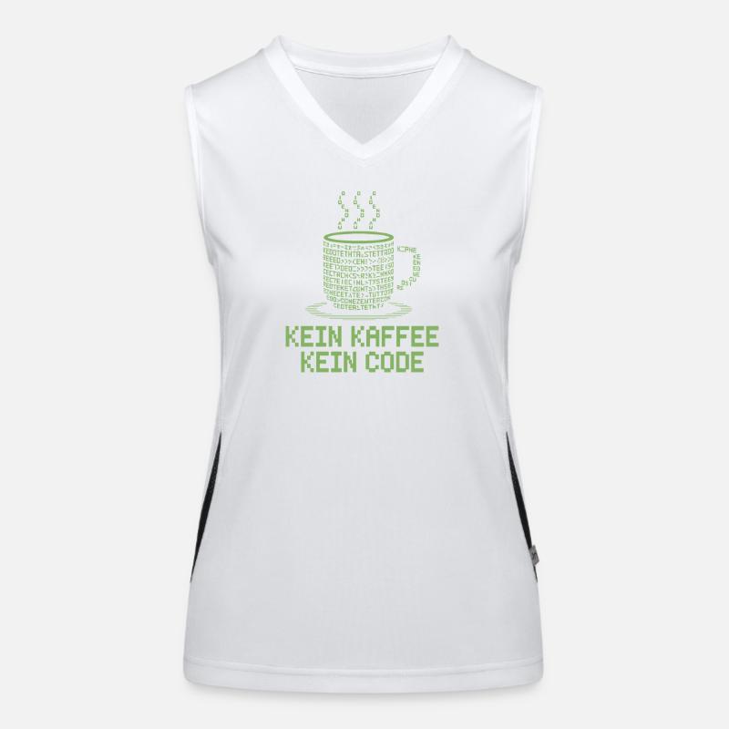Kein Kaffee Kein Code Programmierer Informatiker Funktionelles Kontrast-Tank Top für Frauen