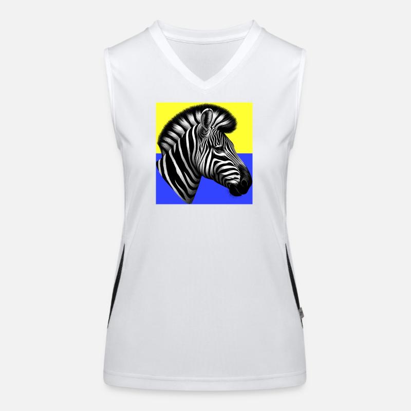 Zebra Funktionelles Kontrast-Tank Top für Frauen