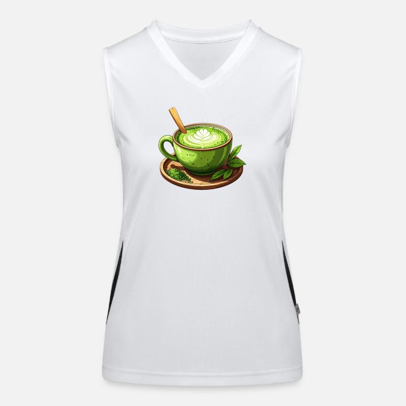 Matcha Tee Funktionelles Kontrast-Tank Top für Frauen