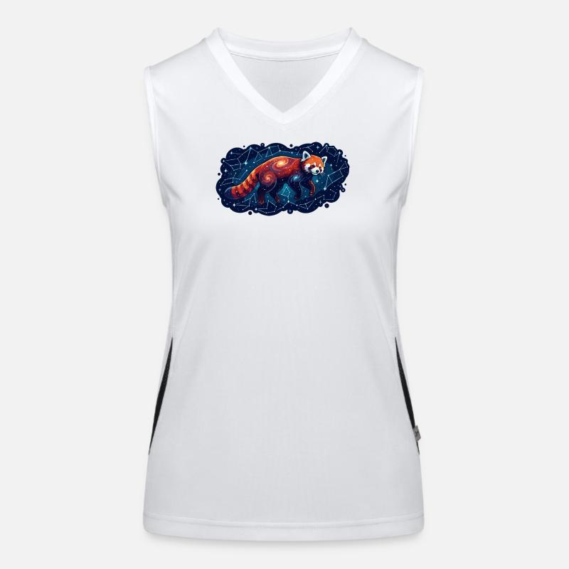 Cosmic Red Panda Constellation Constellation Women's Functional Contrast Tank Top