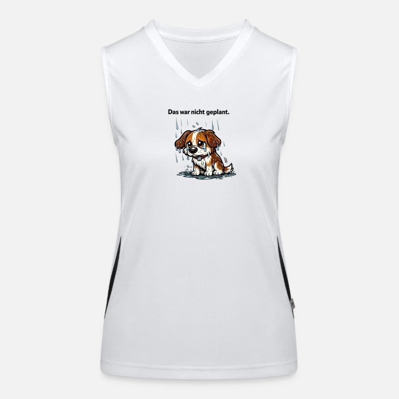 Lustiger Hund Spruch Geschenk Funktionelles Kontrast-Tank Top für Frauen