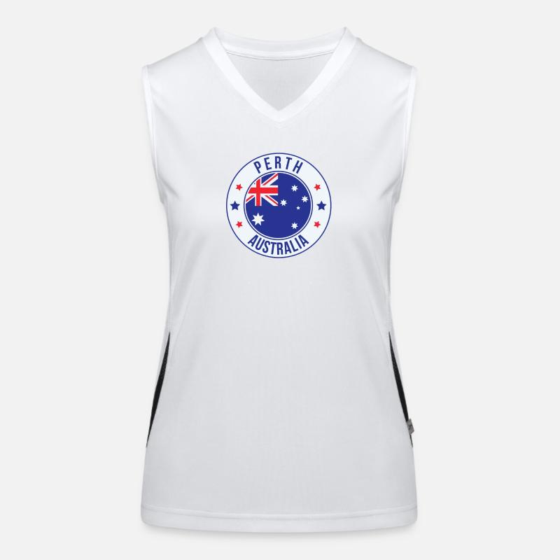 Perth Australia Circle Abzeichen Funktionelles Kontrast-Tank Top für Frauen