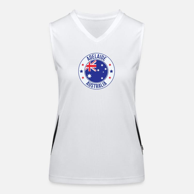 Adelaide Australia Round Emblem Women's Functional Contrast Tank Top