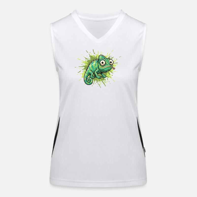 Chameleon Graffiti Spritzer Funktionelles Kontrast-Tank Top für Frauen